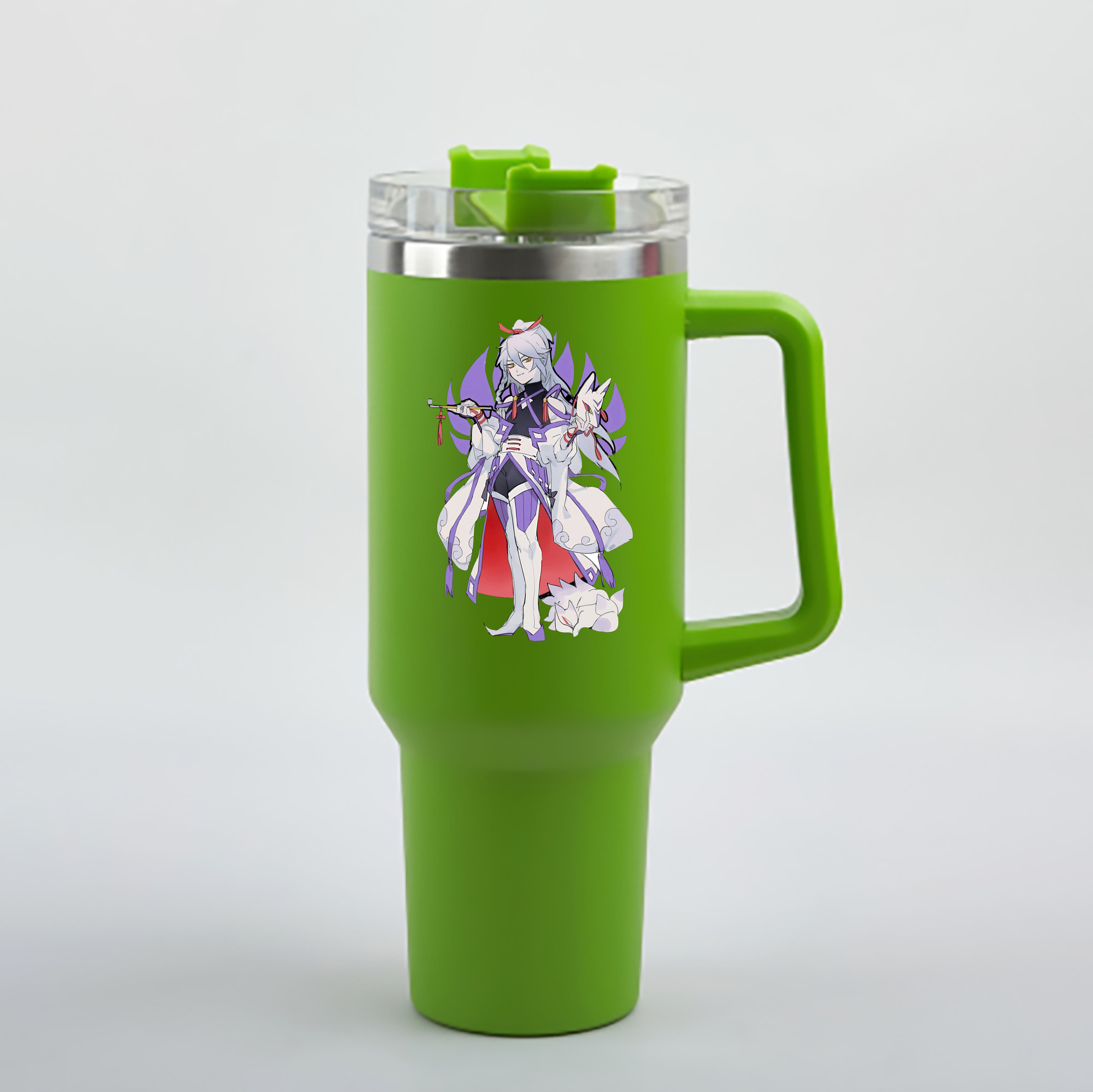 （画像用） 妖怪ウォッチ Yo-kai Watch 1200mL車用タンブラー - クリスタルステッカー（プラスチックストロー付き）